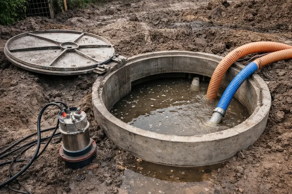 stormwater filtration system with drainage pipe