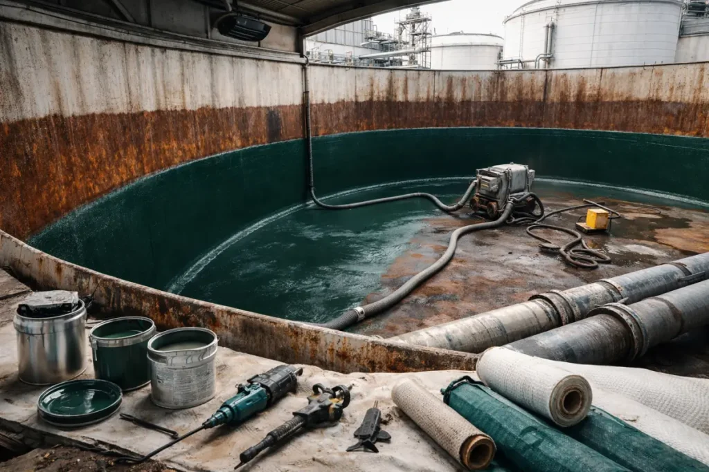industrial fuel storage exterior coating rehabilitation