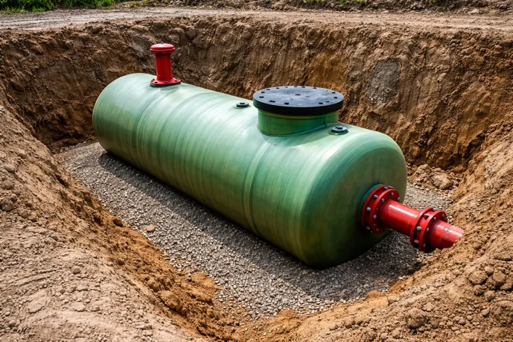 fire water storage tanks installed below ground level