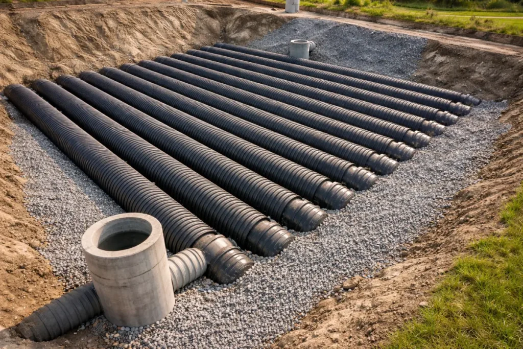 stormwater management systems detention pipes